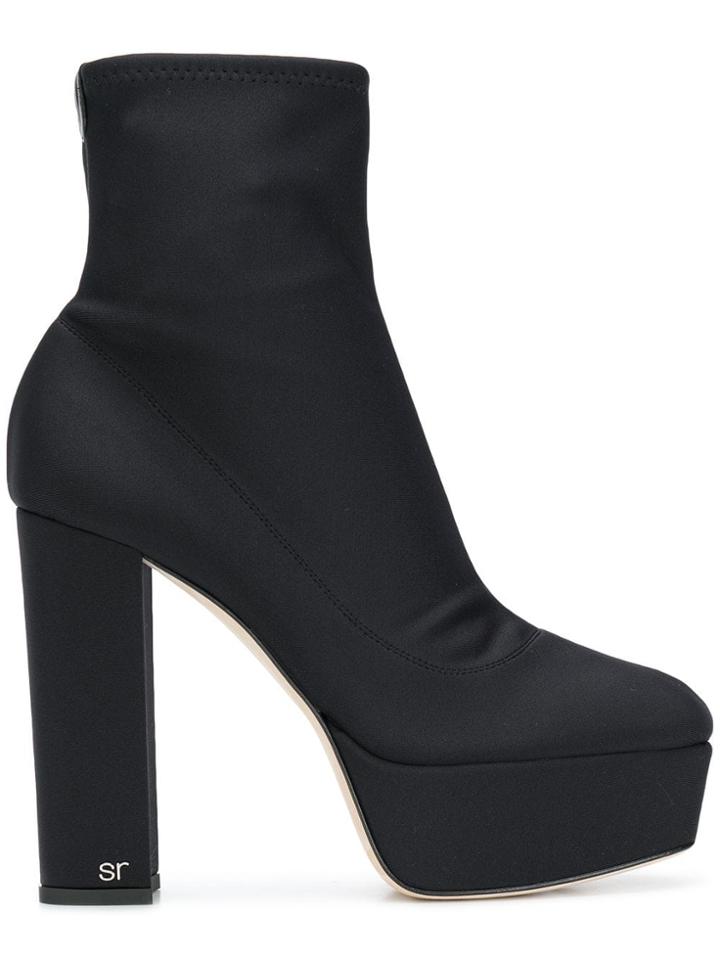 Sergio Rossi Block Platform Heel - Black