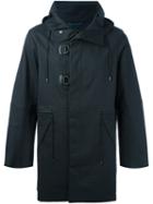 Oamc Eyelet Detail Coat, Men's, Size: Small, Black, Cotton/calf Leather