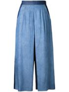 Guild Prime Flared Cropped Trousers - Blue