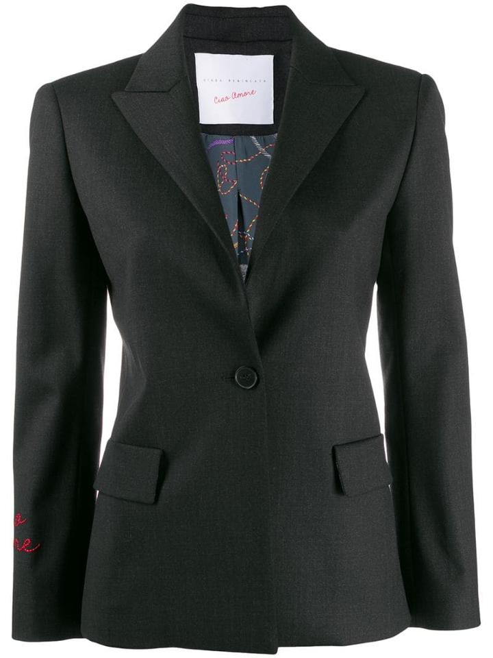Giada Benincasa Ciao Amore Fitted Jacket - Grey