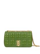 Burberry Small Quilted Check Lambskin Lola Bag - Green