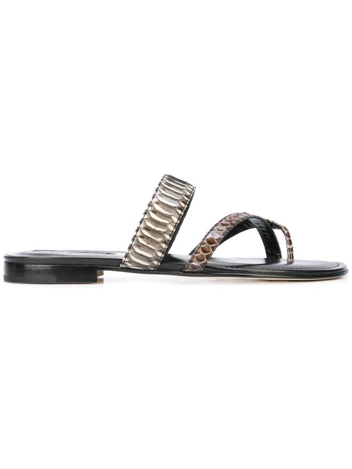 Manolo Blahnik Susa Sandals - Black