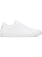 Dondup Classic Slip-on Sneakers, Men's, Size: 10, White, Calf Leather/leather/rubber