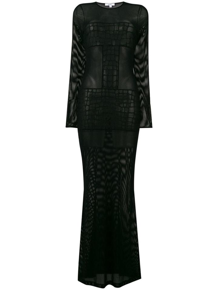 Parah Mesh Panel Beach Dress - Black