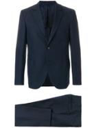 Mp Massimo Piombo Checked Two Piece Suit - Blue