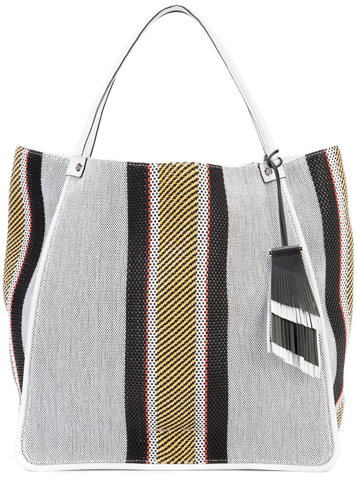 Proenza Schouler - Large Striped Tote - Women - Acetate - One Size, Black, Acetate