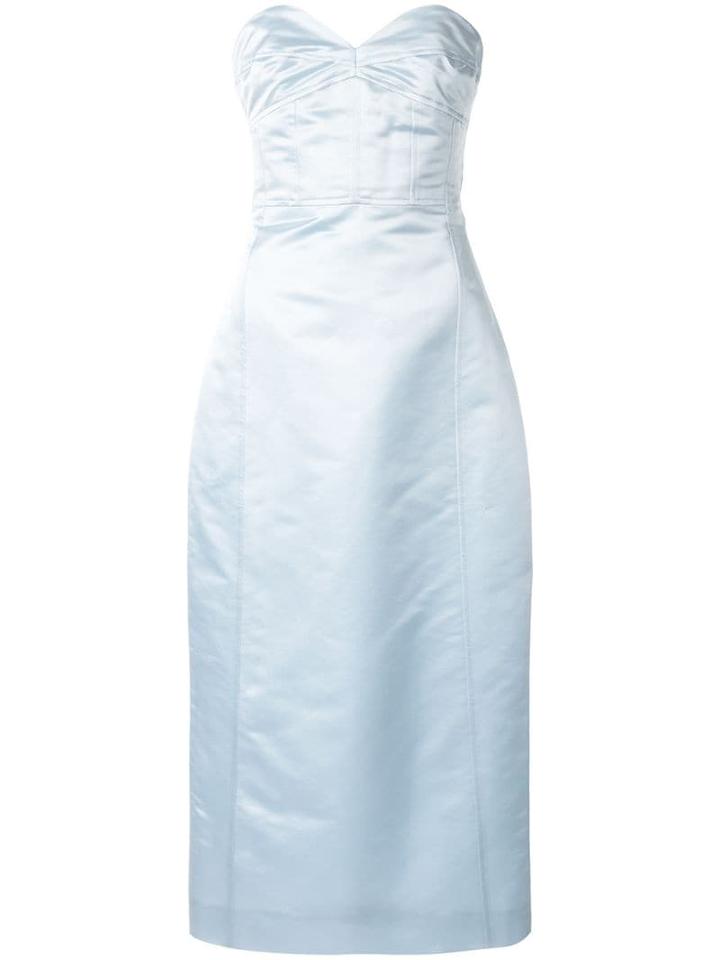 Bambah Strapless Pencil Dress - Blue
