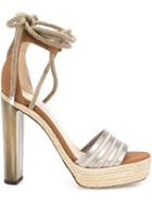 Jimmy Choo Mayje Sandals, Women's, Size: 38, Brown, Calf Leather