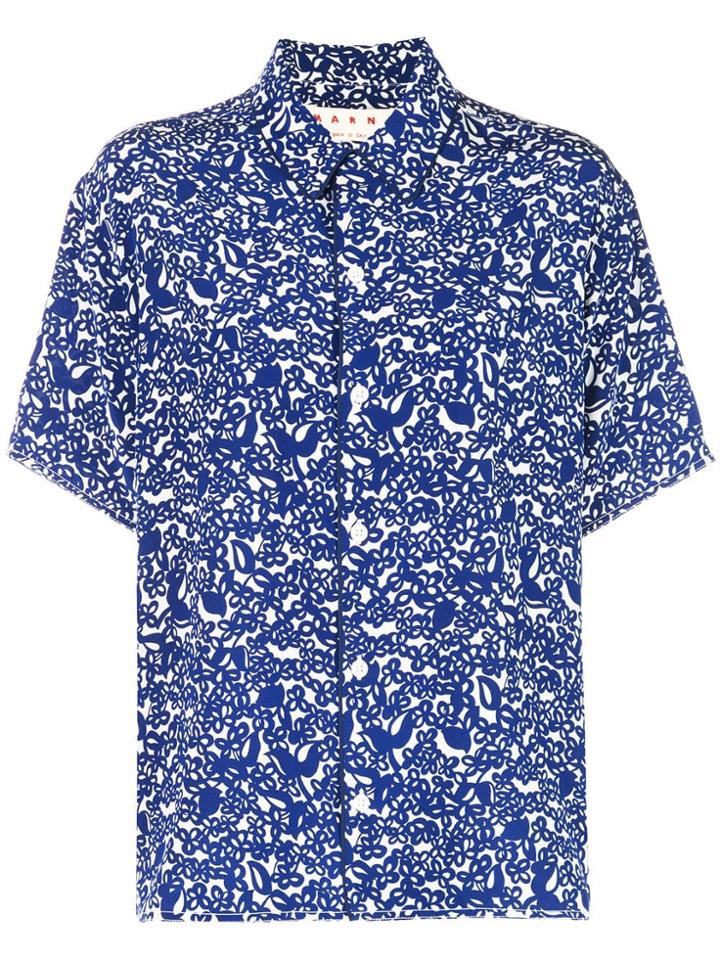 Marni Floral Print Shirt - Blue