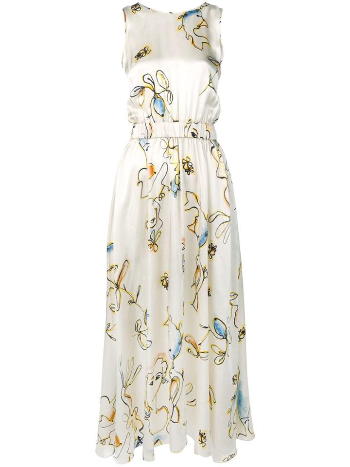 Forte Forte Sleeveless Floral Dress - Neutrals