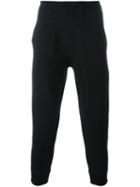 Neil Barrett Tapered Track Pants, Men's, Size: M, Black, Viscose/lyocell/spandex/elastane/cotton