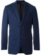 Fashion Clinic Two Button Blazer, Men's, Size: 56, Blue, Silk/viscose/wool