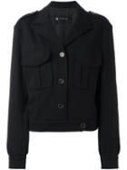 Michel Klein Peaked Lapel Oversized Jacket, Women's, Size: 36, Black, Wool/acetate