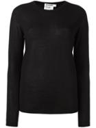Jil Sander Crew Neck Jumper, Women's, Size: 36, Black, Silk/cashmere