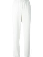 Emporio Armani Slim Fit Trousers, Women's, Size: 40, White, Polyester