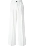 Forte Forte Straight Leg Trousers, Women's, Size: 0, White, Viscose/cotton