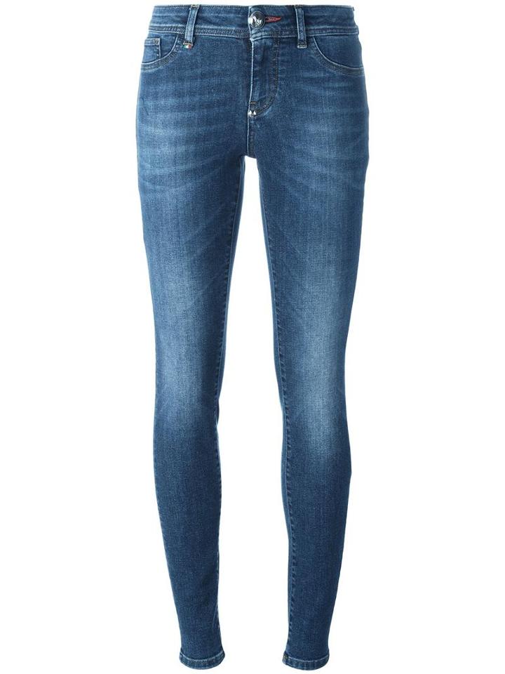 Philipp Plein Skinny Jeans, Women's, Size: 25, Blue, Cotton/spandex/elastane