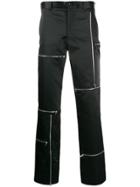 Comme Des Garçons Homme Plus Satin Zip-up Trousers - Black