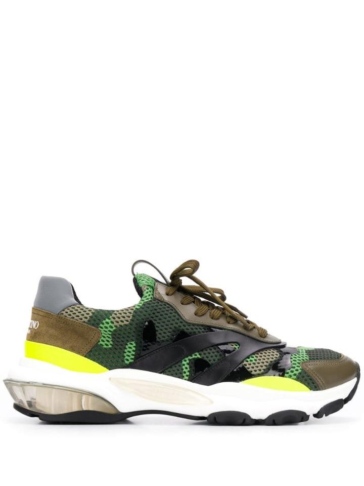 Valentino Valentino Garavani Bounce Camouflage Sneakers - Green