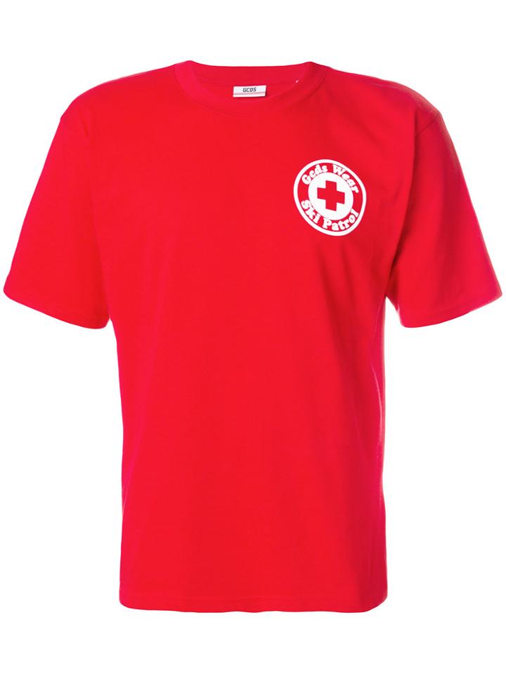 Gcds Printed Crewneck T-shirt - Red