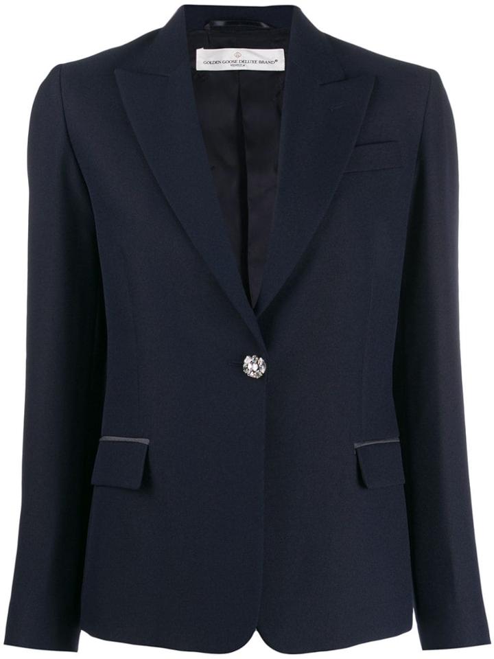 Golden Goose Slim-fit Jewel Button Blazer - Blue