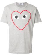 Comme Des Garçons Play Play Logo T-shirt - Grey