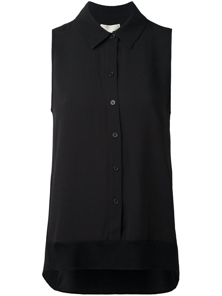 Michael Michael Kors Sleeveless Shirt, Women's, Size: Medium, Black, Polyester/spandex/elastane