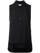 Michael Michael Kors Sleeveless Shirt, Women's, Size: Medium, Black, Polyester/spandex/elastane