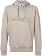 Stone Island Logo Plaque Hoodie - Grey