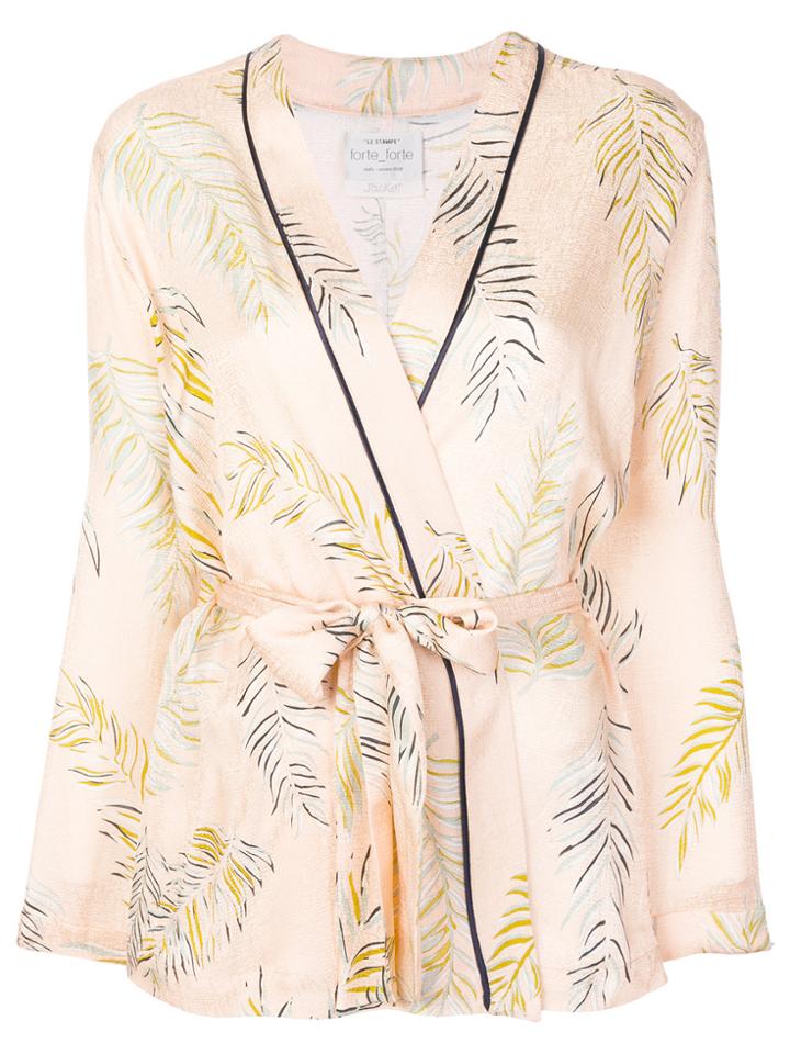 Forte Forte Embroidered Belted Jacket - Pink & Purple