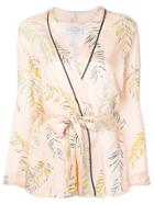 Forte Forte Embroidered Belted Jacket - Pink & Purple