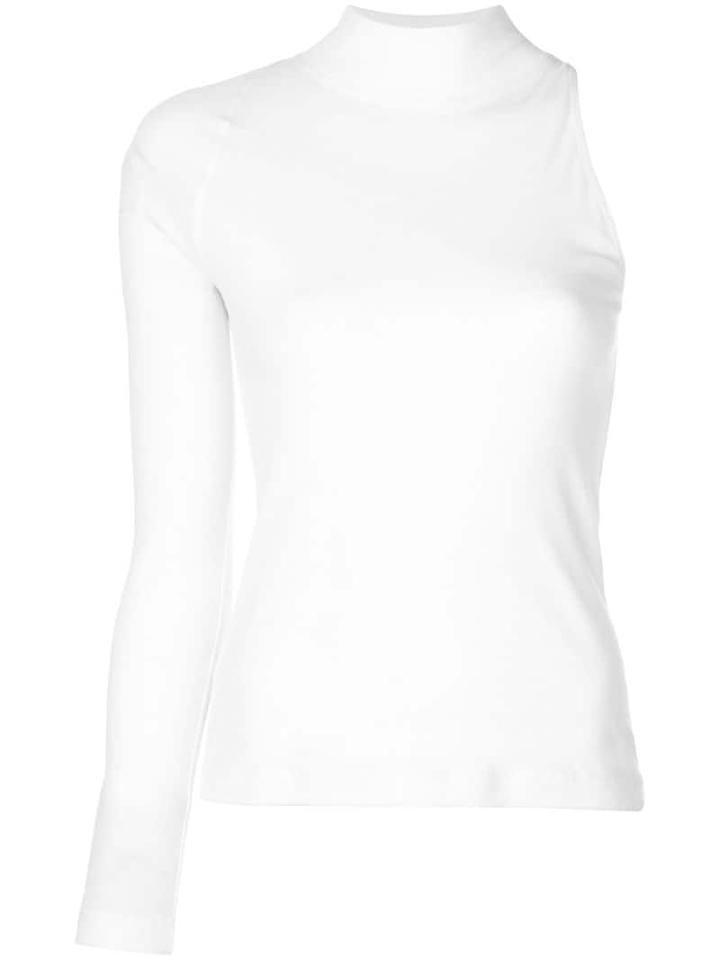 Rosetta Getty One-shoulder Knitted Top - White