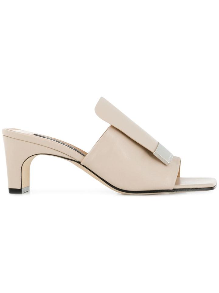 Sergio Rossi Open Toe Mules - Neutrals