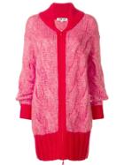 Mcq Alexander Mcqueen Knit Mesh Cardigan - Pink & Purple