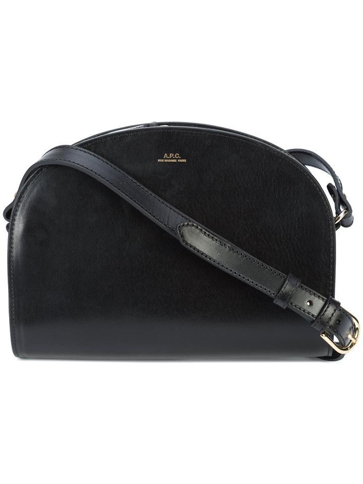 A.p.c. - Top Zip Crossbody Bag - Women - Leather - One Size, Black, Leather
