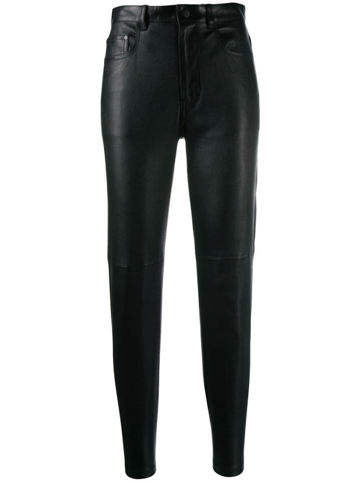 Joseph Kemp Stretch Leather Trousers - Black
