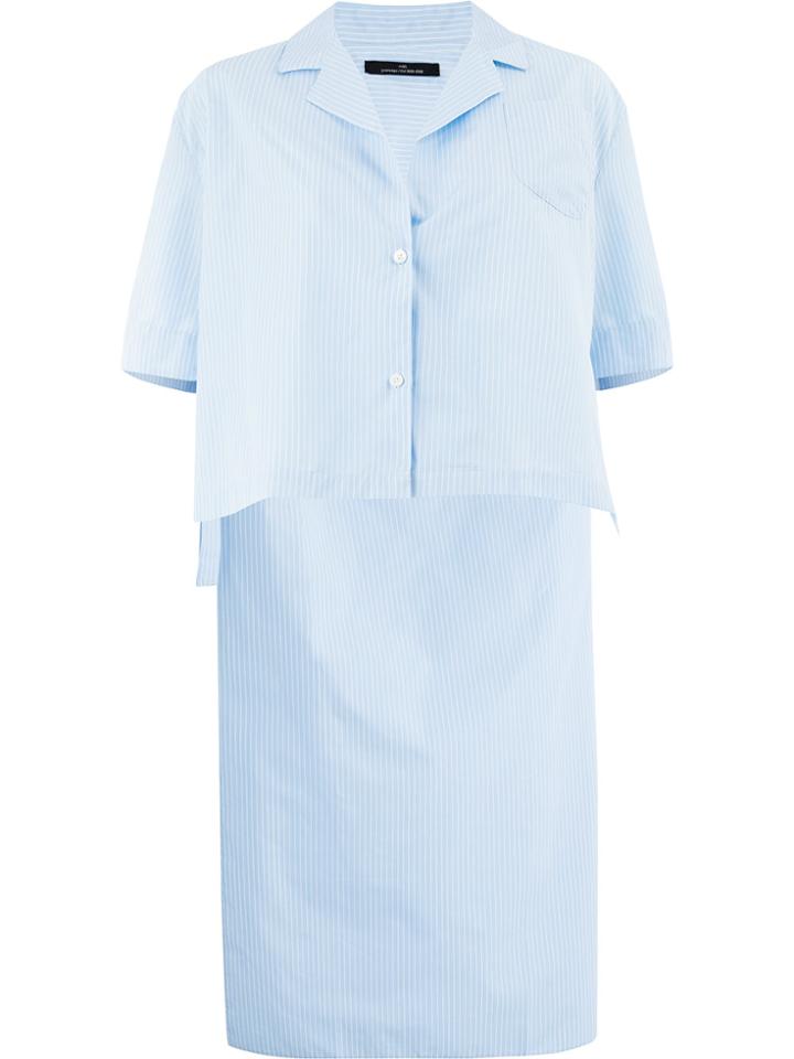 Rokh Short-sleeve Asymmetric Shirt - Blue