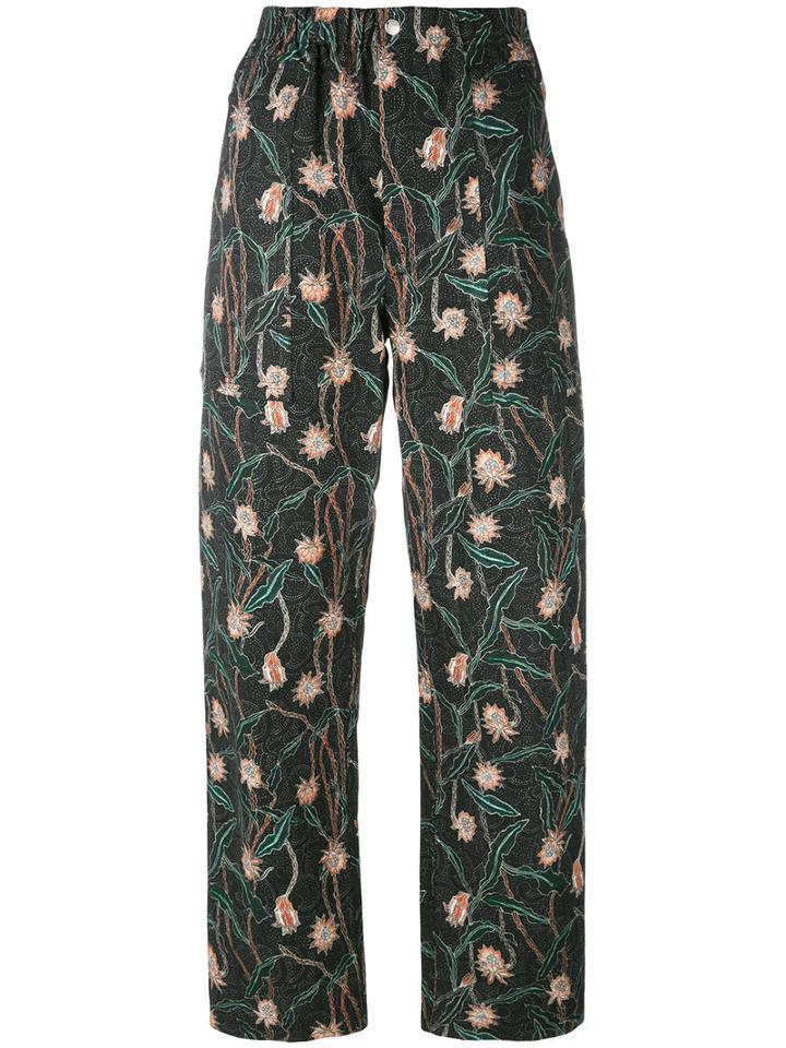 Isabel Marant - Floral Print Trousers - Women - Cotton/linen/flax - 36, Cotton/linen/flax