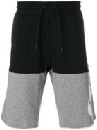 Nike Colour Block Raw Edge Shorts - Black