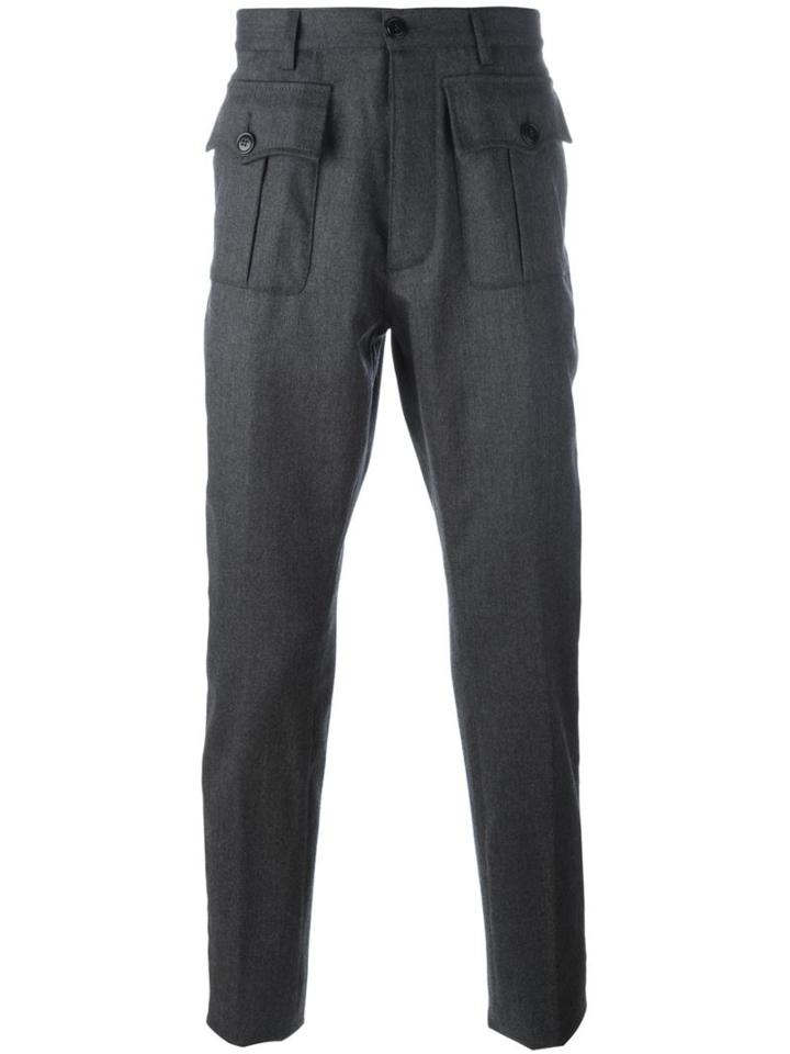 Dsquared2 Front Pocket Trousers, Men's, Size: 46, Grey, Cotton/polyester/spandex/elastane/virgin Wool