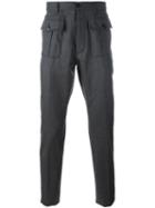 Dsquared2 Front Pocket Trousers, Men's, Size: 46, Grey, Cotton/polyester/spandex/elastane/virgin Wool