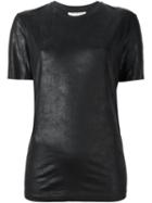 A.f.vandevorst Leather-effect T-shirt, Women's, Size: 40, Black, Viscose/spandex/elastane