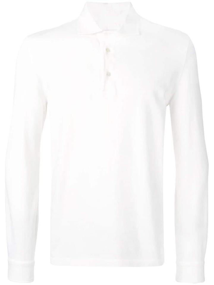 Ballantyne Long-sleeved Polo Shirt - Neutrals