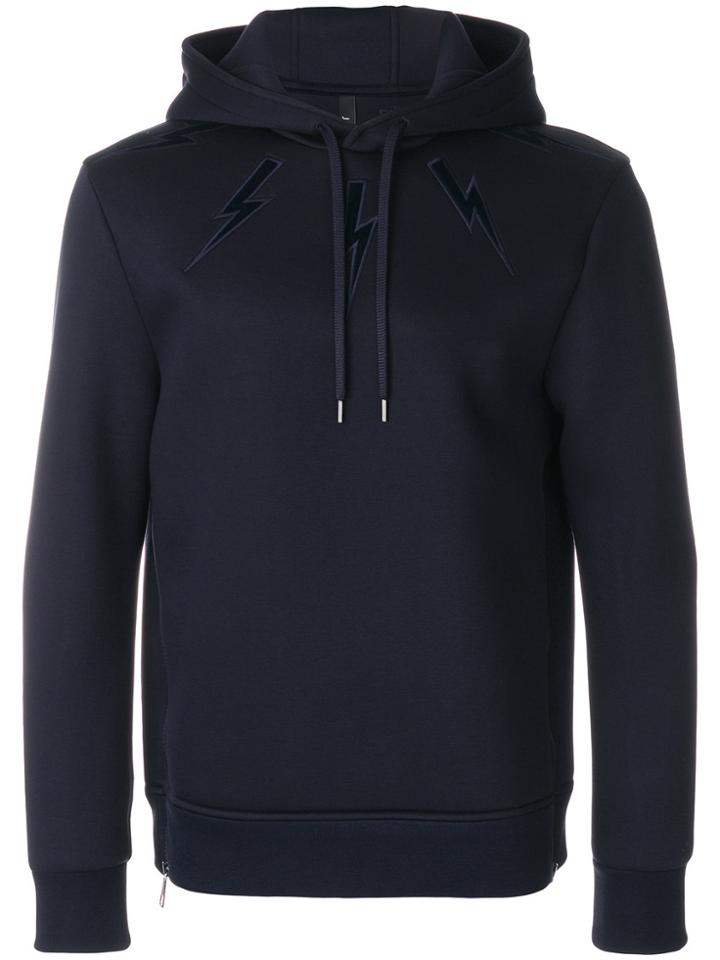 Neil Barrett Lightning Hoodie - Blue