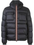 Moncler Zip Up Padded Jacket, Men's, Size: 4, Blue, Polyamide/nylon