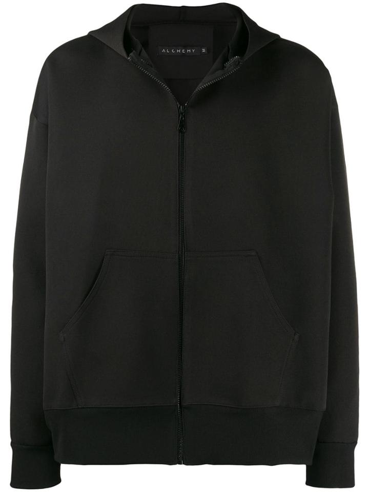 Alchemy Zipped Hoodie - Black
