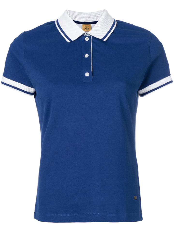 Fay Classic Fitted Polo Top - Blue