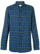 Ps Paul Smith Button Down Checked Shirt - Blue