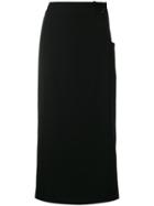 Yohji Yamamoto Vintage Mid-length Pencil Skirt - Black