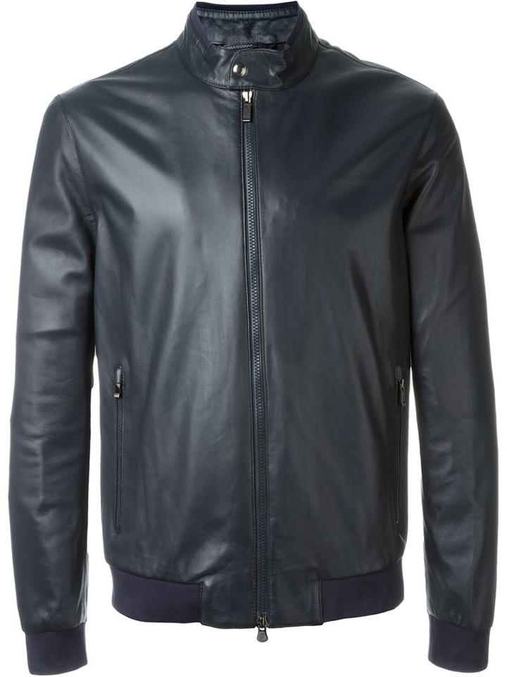 Z Zegna Lambskin Zip Jacket